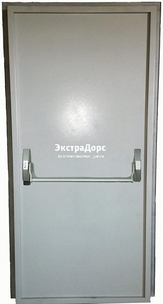 Входная противопожарная дверь металлическая утепленная металлическая глухая белая с антипаникой в Дзержинском  купить