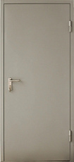 Огнеупорная дверь в квартиру с порошковым напылением серая