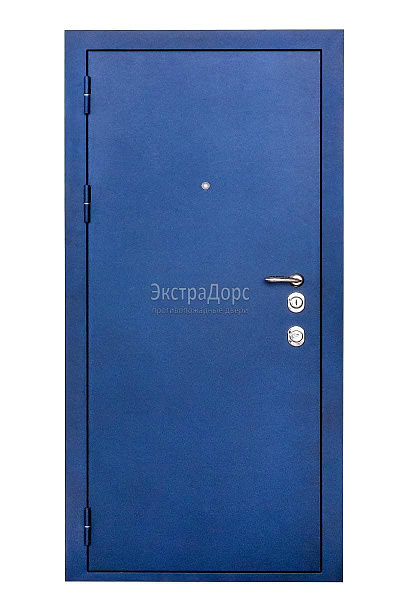 Противопожарная уличная дверь металлическая утепленная EIW 60 синяя глухая однопольная в Дзержинском  купить